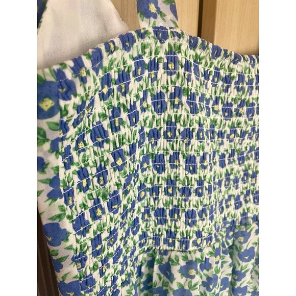 Lush Tie Strap Side Slit Flora Midi Dress Sz S Party Boho Beach Summer Resort - Picture 5 of 5